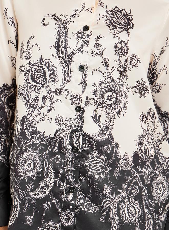 Styli Women Beige Paisley Placement Printed Shirt - Image 3